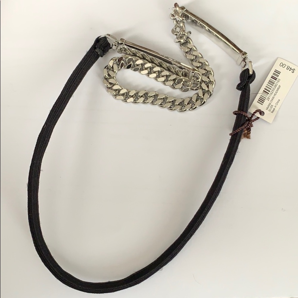 Henri Bendel Black and Silver Headband